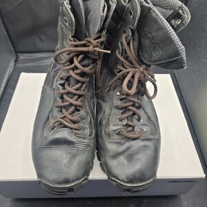 Men's Black Leather Boots‎